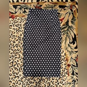 Collectif XXS Black White Polka Dot Pencil Skirt Retro Pinup UK 6